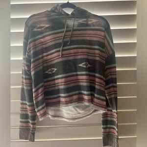 Cropped rock and roll hoodie